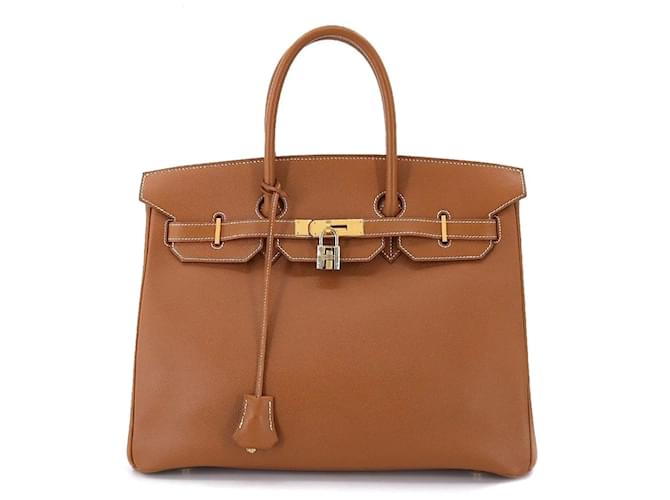 Hermès Epsom Birkin 35 Marrom Couro Bezerro-como bezerro  ref.943458