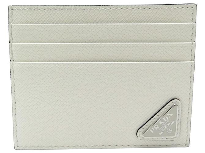 Prada Saffiano Leather Logo Badge Holder (Wallets and Small Leather Goods, Cardholders)