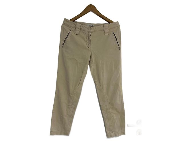 Calça Prada Bege de Algodão