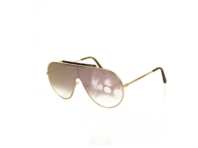 Salvatore Ferragamo Stella McCartney SC0056S 004 Gafas de sol con montura dorada y espejo degradado rosa Metal  ref.943714