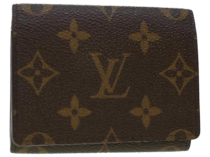 LOUIS VUITTON Credit Card / Business Card Case Brown Cloth ref