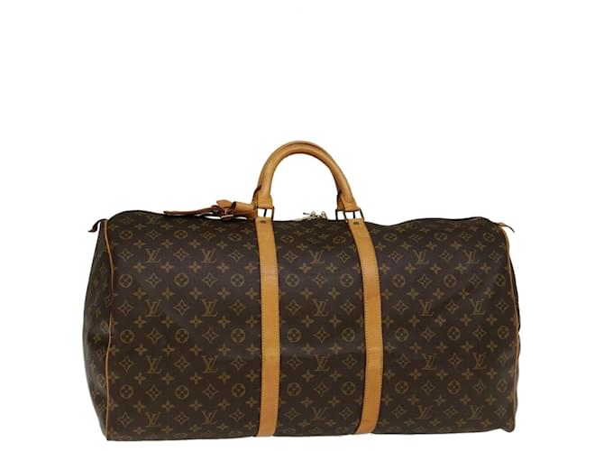 Auth LOUIS VUITTON Monogram KEEPALL 60 M41422 Travel Boston Bag