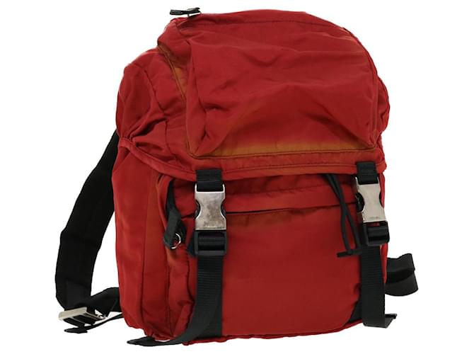 PRADA Backpack Nylon Red Auth bs5480  ref.943806