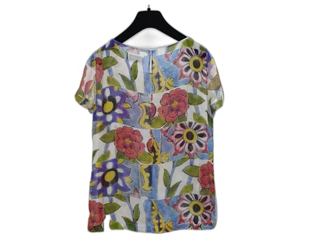 ZARA multi colour floral bodysuit S