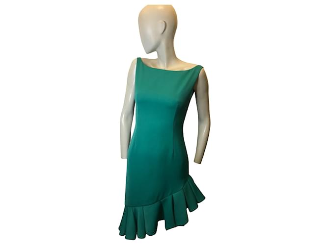 Autre Marque Alkoholisches asymmetrisches Kleid Grün Polyester  ref.943872