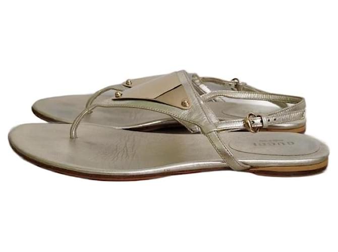 Gucci Sandals Golden Leather  ref.943880