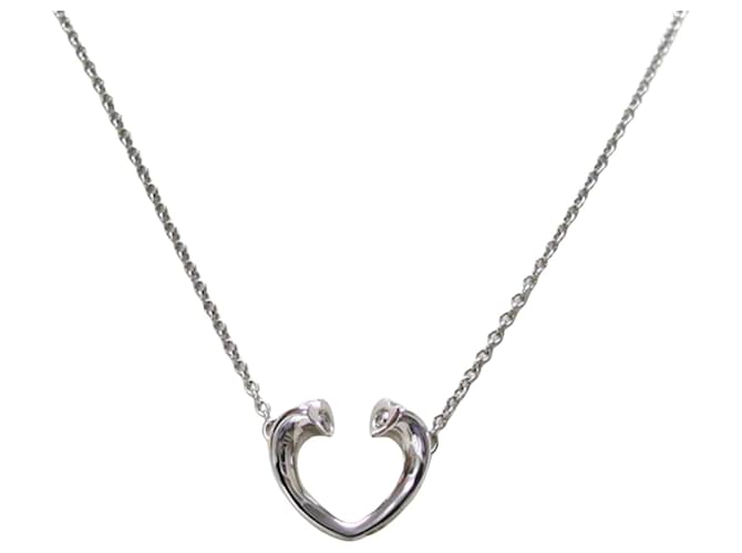 Tiffany & Co Paloma Picasso necklace Silvery White gold  ref.944380