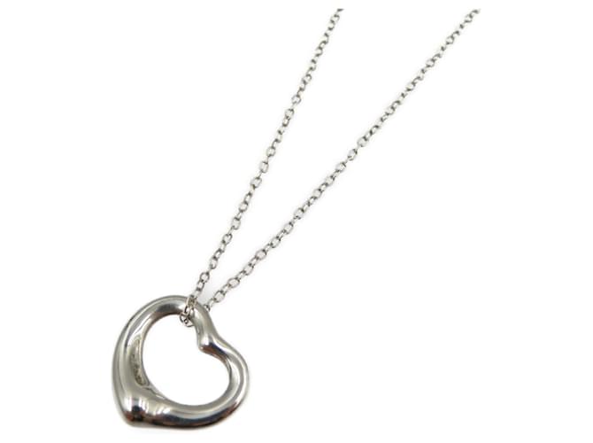 Tiffany & Co Open Heart Silvery Silver  ref.944462