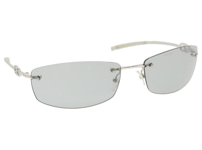 Óculos de sol GUCCI Plástico Metal Prateado Autenticação4456 Prata  ref.944757