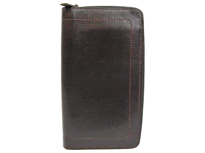 Louis Vuitton Zippy Organizer Brown Leather  ref.944889