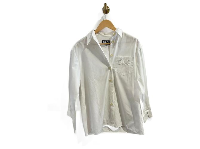 DOLCE & GABBANA Tops T.IT 38 Algodón Blanco