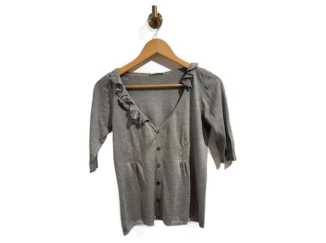 PRADA  Knitwear T.International S Silk Grey  ref.944928