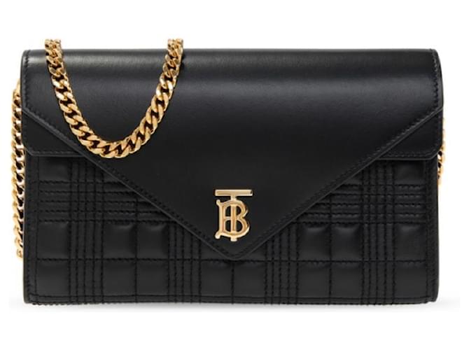 Quilted Burberry bag Black Leather  ref.944978