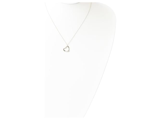 Tiffany & Co Open Heart Silvery Silver  ref.945175