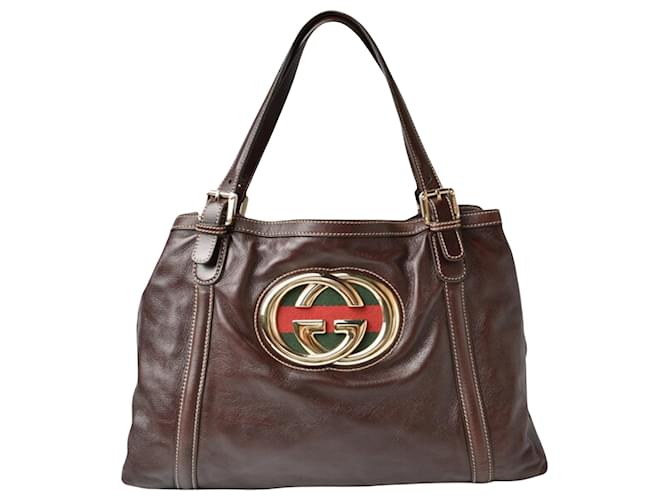 gucci Brown Leather  ref.945361