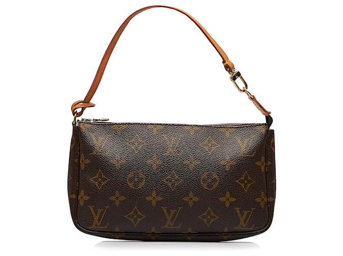 Pochette accessoire cloth handbag Louis Vuitton Brown in Cloth