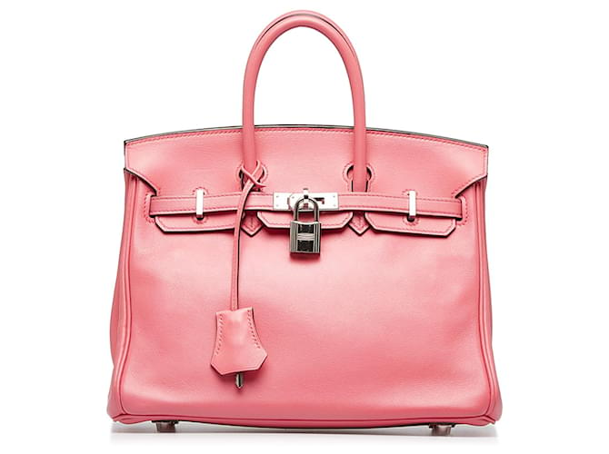 Hermès Swift Birkin 25 Pink Leather Pony-style calfskin ref.989105 - Joli  Closet