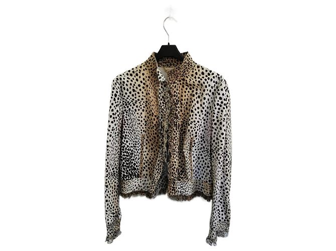 Giacca Roberto Cavalli maculata Nero Beige