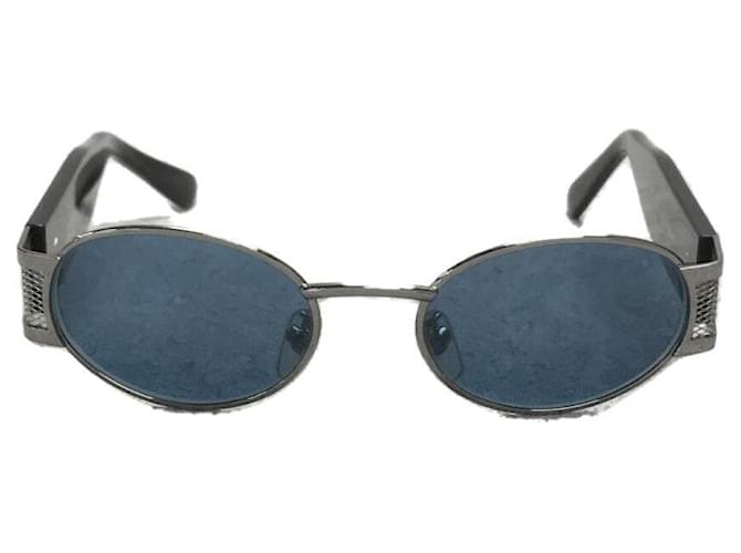 **Gianni Versace Black x Navy Sonnenbrille Marineblau Kunststoff  ref.945763