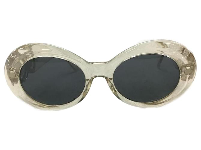 **Ovale Vintage-Sonnenbrille von Gianni Versace Schwarz Kunststoff  ref.945766