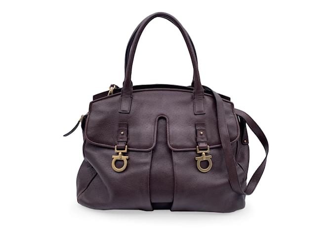 Borsa tote Gancini Baguette Marrone