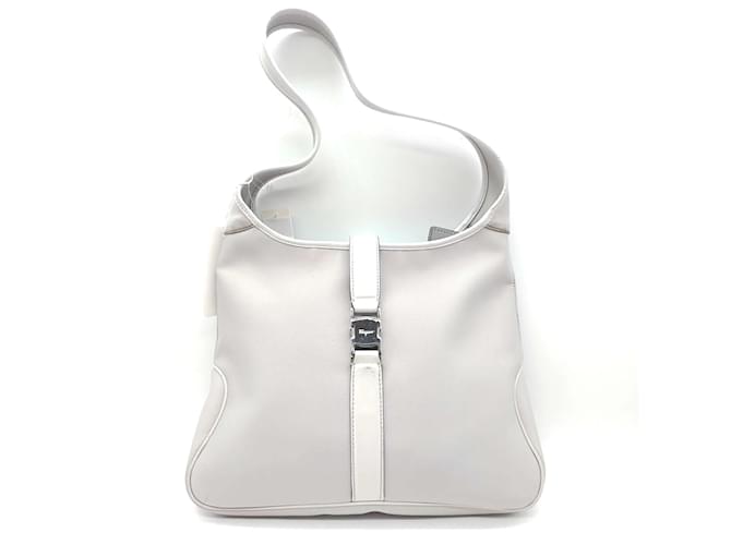 Sac à bandoulière en nylon Salvatore Ferragamo Sac en toile AU-21 0735 en très bon état Blanc  ref.945932