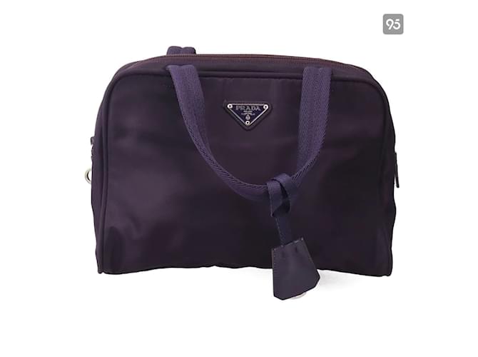 Bolsa de nylon Prada em ótimo estado Roxo Lona  ref.945941