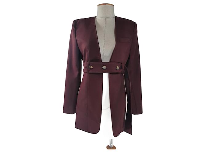 Autre Marque Jackets Dark purple Polyester Wool Elastane  ref.945983