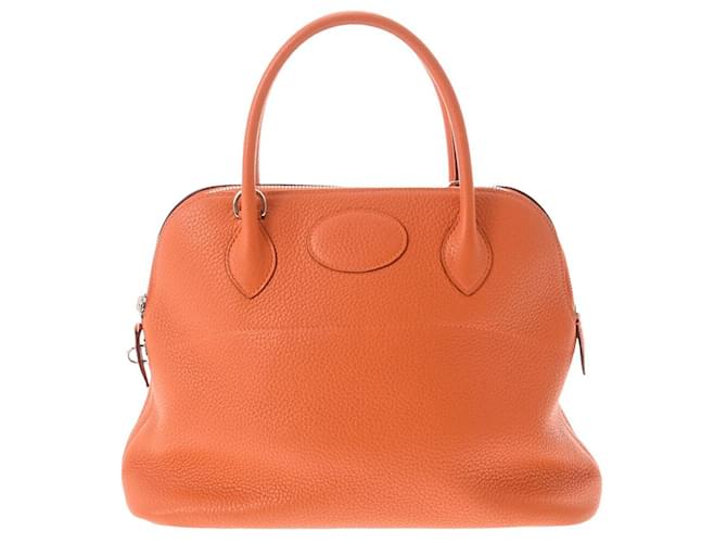 Hermès Hermes Bolide Laranja Couro  ref.946190