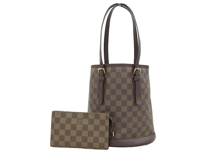 Louis Vuitton Bucket PM Brown Cloth  ref.946274