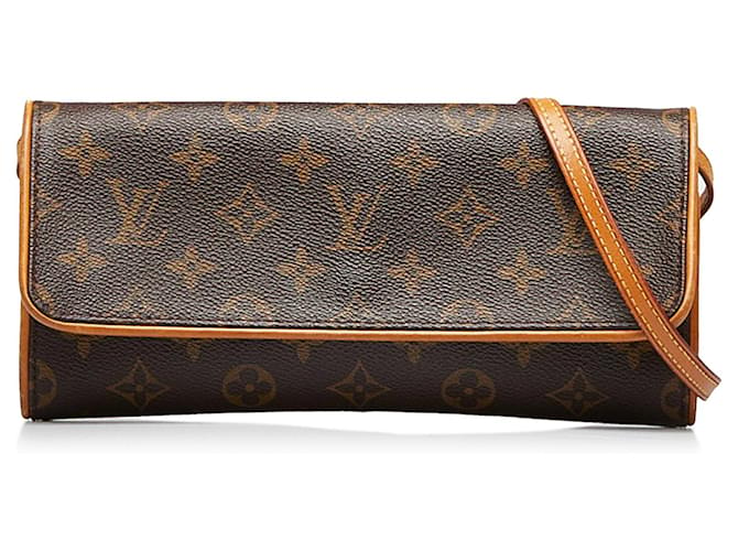 Louis Vuitton Pochette Twin Monogram Canvas GM Brown Cloth ref