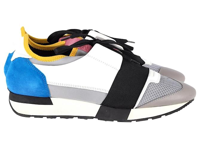 Balenciaga Race Runner Low-top Sneakers in Multicolor Leather Multiple colors  ref.946691