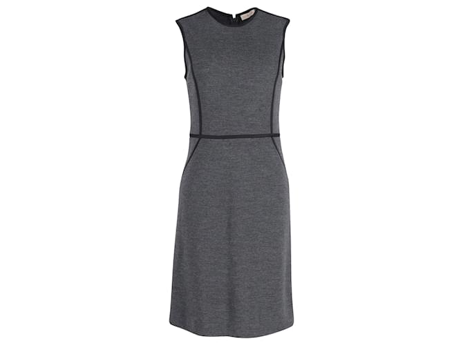 Tory Burch Sleeveless Sheath Dress in Grey Wool  ref.946742