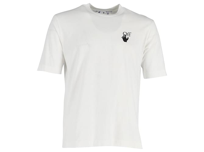 Off White T-shirt con logo Off-White in cotone bianco  ref.946758
