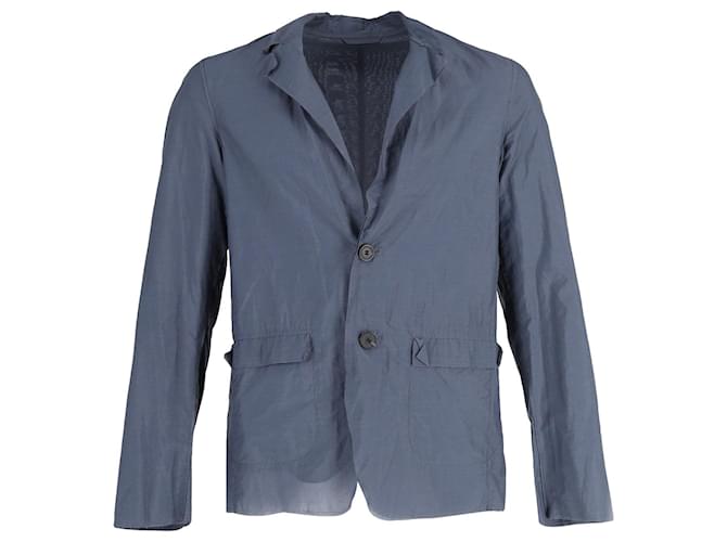 Lanvin Single-Breasted Blazer Jacket in Blue Polyamide Nylon  ref.946800