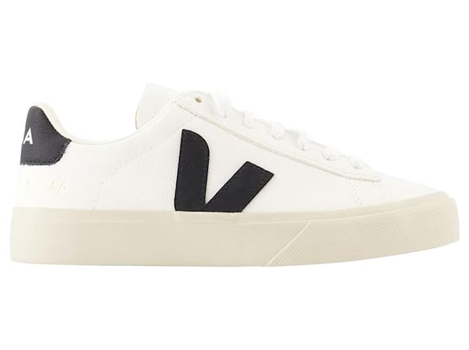 Campo Sneakers - Veja - White/Black - Leather Pony-style calfskin  ref.946863