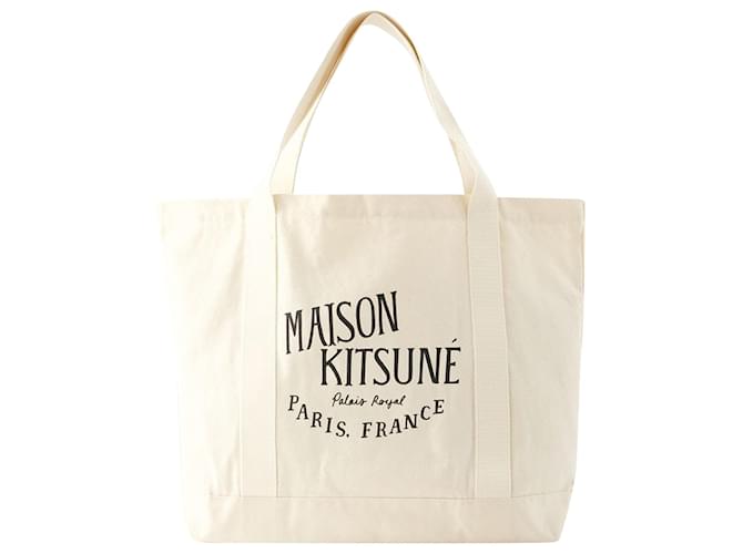Autre Marque Palais Royal Tragetasche – Maison Kitsune – Baumwolle – Beige  ref.946932