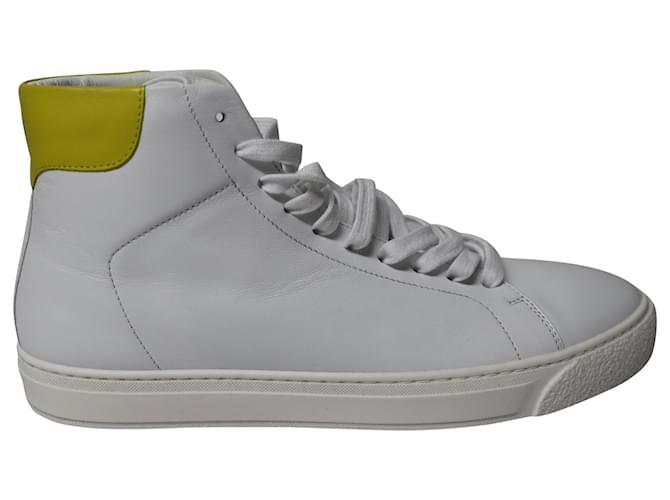 Anya Hindmarch High-Top Sneakers in White Leather  ref.946934