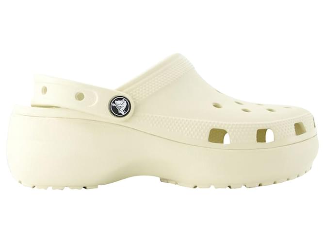 Autre Marque Classic Platform Sandals - Crocs - Thermoplastic - Beige Synthetic  ref.946957