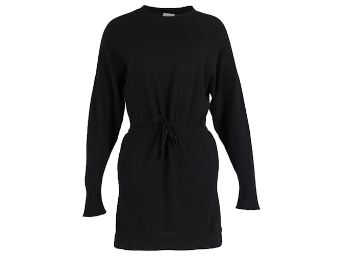 Autre Marque Le Kasha Ribbed Drawstring Waist Tunic in Black Cashmere Wool  ref.947030