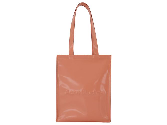 Sac Cabas Logo Shopper Portrait - Acne Studios - Cuir - Rose Saumon