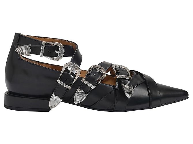 AJ926 Flat Shoes - Toga Pulla - Black - Polido