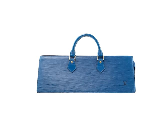 Louis Vuitton Epi Sac Triangle Bag Blue Leather Pony-style calfskin  ref.947244 - Joli Closet