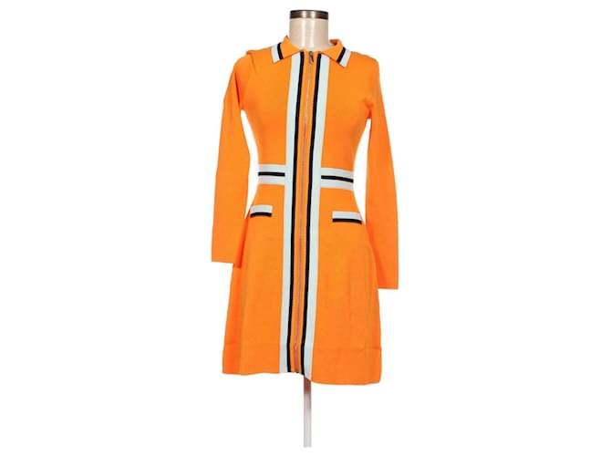 Karen Millen Dresses Orange Viscose Polyamide  ref.947311