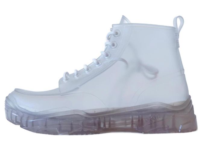 Dior x Daniel Arsham Kampfstiefel aus transparentem Gummi