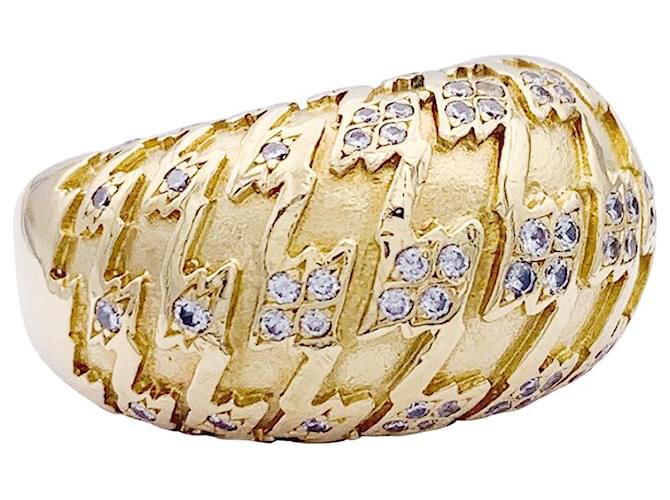 Anello DIOR, "Polli", giallo oro, Diamants. Oro giallo Diamante  ref.947471