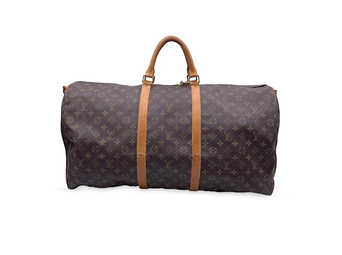 Louis Vuitton Monogram Keepall 60 Large Duffle Travel Bag M41412