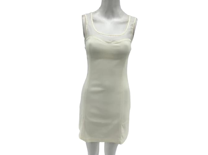 VERSACE JEANS COUTURE  Dresses T.IT 40 Polyester White  ref.947542