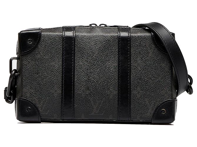 Bolso bandolera Louis Vuitton Black Monogram Eclipse Soft Trunk Wallet Negro