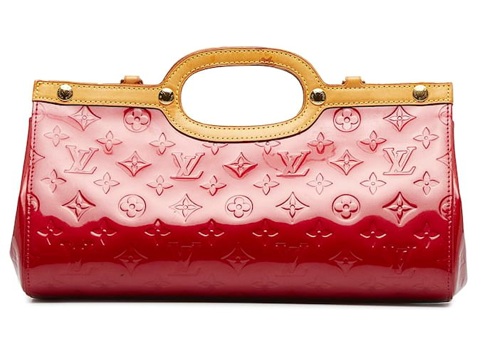Louis Vuitton Monogram Vernis Roxbury Drive Clutch Bag-Red